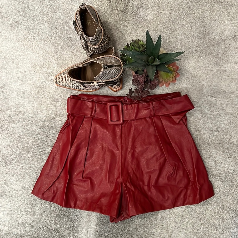TCEC - Faux Leather Shorts